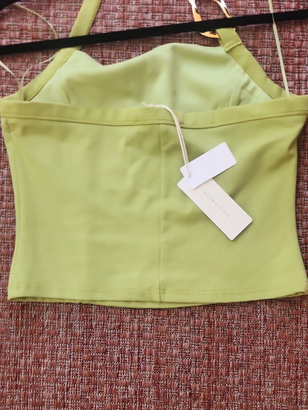 Altered State Jessamine Lime Green Hardware Halter Top Size Medium - Picture 13 of 13